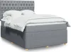 Maison Exclusive - Boxspringbett mit Matratze Hellgrau Produktbild-Vorschau 1