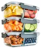 Glas Meal Prep Behälter mit 2 Fächern und luftdichten Produktbild-Vorschau 1