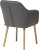 BELIANI Esszimmerstuhl Grau Kunstleder Holzbeine Retro Produktbild-Vorschau 5