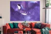 MuchoWow® Poster Tiere - Wal - Lila - Aquarell 180x120 cm - Produktbild-Vorschau 2