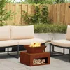 vidaXL Feuerstelle Rostig 50 x 50 x 40 cm Wetterfeststahl Produktbild-Vorschau 4
