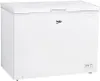 A white chest freezer is shown against a white background. Produktbild-Vorschau