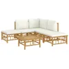 vidaXL 6-tlg. Garten-Lounge-Set mit Cremeweißen Kissen Produktbild-Vorschau 11