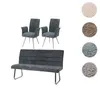 Esszimmer-Set HWC-G55, 2er-Set Stuhl mit Armlehne+Sitzbank Produktbild-Vorschau 10