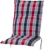 A chair cushion with a plaid pattern. Produktbild-Vorschau
