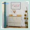 Relaxdays Kommode mit 7 Schubladen Beige-Weiss-Hellbraun Produktbild-Vorschau 9