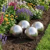vidaXL Gebürsteter Ball 4 stk. Ø 10 cm Silber Edelstahl 201 Produktbild-Vorschau 2