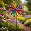 Windrad Blume Garten Metall bunt kugelgelagert Windspiel Ø Produktbild-Vorschau 2
