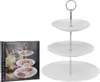 Plat gracieux gradué en porcelaine blanche pour gâteaux et Voir les images du produit 22