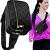 Sac de hanche étanche noir pour femme avec bandoulière Voir les images du produit 13