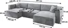Masseno Ecksofa SARMO M mit Schlaffunktion U-Form, Sofa mit Produktbild-Vorschau 7