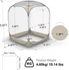 VEVOR Transparentes Zelt, 127x127x170 cm, Pop-up-Zelt für Produktbild-Vorschau 8