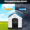 GOPLUS Hundehütte aus Kunststoff, Zwinger für Drinnen und Produktbild-Vorschau 2