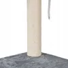 Close-up of a cat scratching post with a grey carpeted base and a beige rope-wrapped post. Náhled obrázku produktu