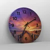 Wanduhr - Rund - Glasuhr - Himmel die Farben Pier - 30x30cm Produktbild-Vorschau 4