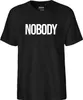 Huuraa Herren T-Shirt Nobody Schriftzug S Black Bio Produktbild-Vorschau 2