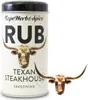 A tin of Texan Steakhouse seasoning rub with a longhorn bull image. Anteprima dell’immagine prodotto