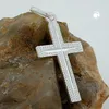 Anhänger Kreuz 23x13mm aus 925 Sterling Silber diamantiert Produktbild-Vorschau 2