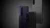 Three Sony Xperia smartphones are displayed against a dark gray background. Náhled obrázku produktu