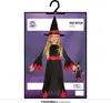 Hexenmeisterin Halloween Kostüm Schwarzer Hut Roter Akzent Produktbild-Vorschau 6