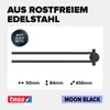 tesa Handtuchhalter ohne Bohren zweiarmig schwarz matt für Produktbild-Vorschau 3