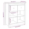vidaXL Kredens 70x35x80 cm lite drewno sosnowe Podgląd zdjęcia produktu 7