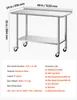 Tavolo in acciaio inossidabile VEVOR Gastro 1220 x 610 x Anteprima dell’immagine prodotto 7