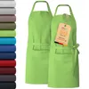 2er Pack EllaTex Kochschürze Latzschürzen 100% Baumwolle Produktbild-Vorschau 1