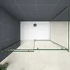 150X195cm Duschabtrennung Schiebetür Duschkabine Duschwand Produktbild-Vorschau 3
