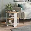 Table basse Vicco Romeo Blanc/Chêne Artisan 53x53cm, Model Voir les images du produit 5