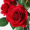 12 Stück Rot Künstliche Rosen, Künstliche Flanellblumen, Produktbild-Vorschau 2