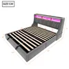 A diagram of a bed with dimensions and lighting features. Náhled obrázku produktu