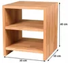 Stolik nocny 35x40x35 dąb, dwie półki, nowoczesny Podgląd zdjęcia produktu 3