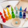 Ulanik Montessori Jouets en bois Poupées arc-en-ciel à Voir les images du produit 12