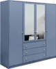 BETTSO-Drehtürenschrank Kleiderschrank mit 4 Türen und 3 Produktbild-Vorschau 1