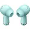 A pair of light green wireless earbuds against a white background. Produktbild-Vorschau