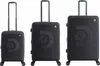 Three black suitcases of different sizes are displayed side-by-side on a white background. Produktbild-Vorschau