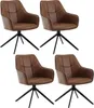 Four brown chairs are shown from a top-down perspective. Produktbild-Vorschau