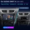 9'' Android Carplay SWC 4G SIM per Suzuki Swift 4 Anteprima dell’immagine prodotto 2