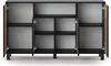 STIV Möbel | Commode 140x35x80 cm Noir Mat / Chêne Wotan | Voir les images du produit 3