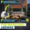 tillvex Klemmmarkise 300 cm Orange/Anthrazit mit Solar LED Produktbild-Vorschau 8