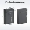Poštovní schránka Wiltec antracitová 215x320x90mm Poštovní Náhled obrázku produktu 10