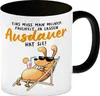 Fauler Hund Kaffeebecher in schwarz mit Spruch Meine Produktbild-Vorschau 1