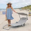 Chaise longue à roulettes avec toit Chaise longue pliante Voir les images du produit 7