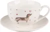 Clayre & Eef Tasse mit Untertasse 200 ml Beige Braun Produktbild-Vorschau 1