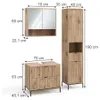 Badmöbel-Set Vicco Eliza Viking Oak 3 Teile, Model 59690 Produktbild-Vorschau 2