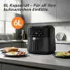 Heißluftfritteuse, 6 Liter Fassungsvermögen, intuitives Produktbild-Vorschau 2
