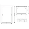 Mai & Mai Duschabtrennung 90x120 Duschkabine Produktbild-Vorschau 7