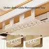 The image shows an under-desk cable management tray attached to the underside of a desk. Produktbild-Vorschau