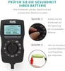 An image showing a battery tester and instructions on how to use it. Voir les images du produit
